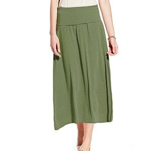 VINCE CAMUTO Stripe Fold Over Band Maxi Skirt